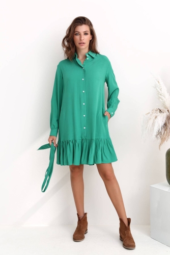 Сукня-сорочка NENKA 3226-c01 S Зелений - SvitStyle